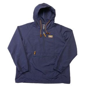 LL Bean Windbreaker Mountain Classic Anorak Mens L Blue Wind Water Resistant